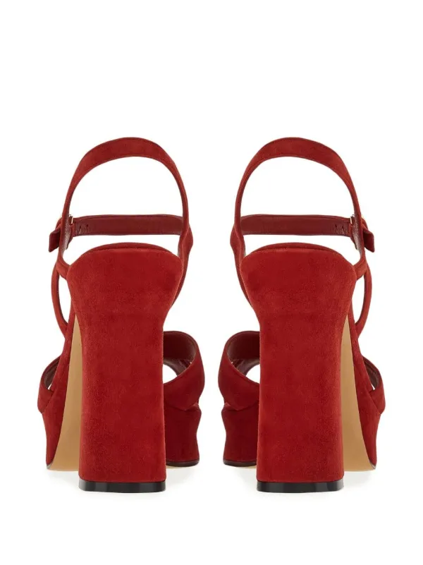 Ferragamo プラットフォーム サンダル | レッド | FARFETCH JP