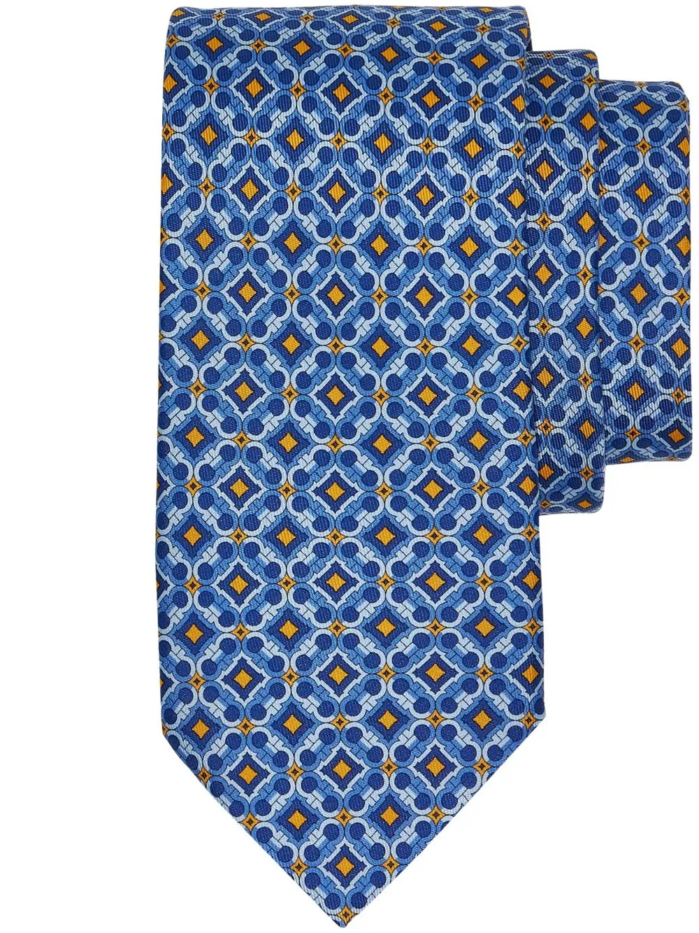 

Ferragamo Gancini-print silk tie - Blue