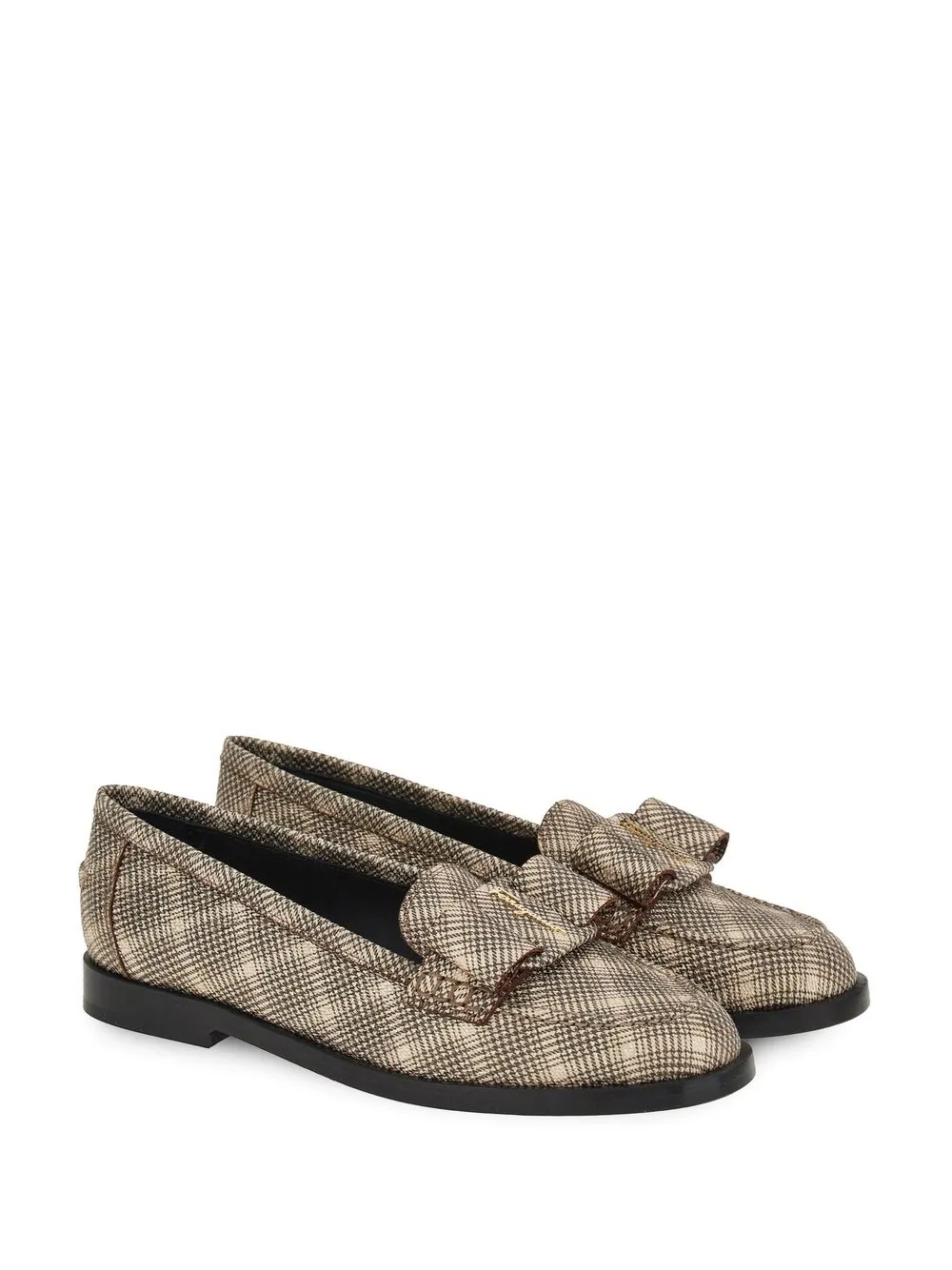 Ferragamo Viva geruite loafers - Beige