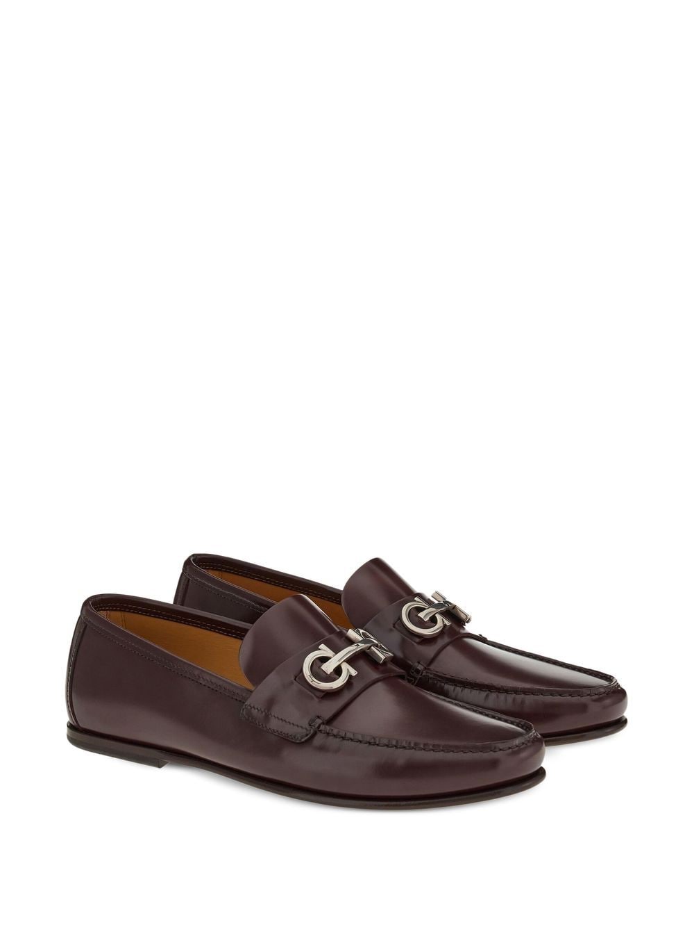 Ferragamo Gancini leren loafers - Zwart