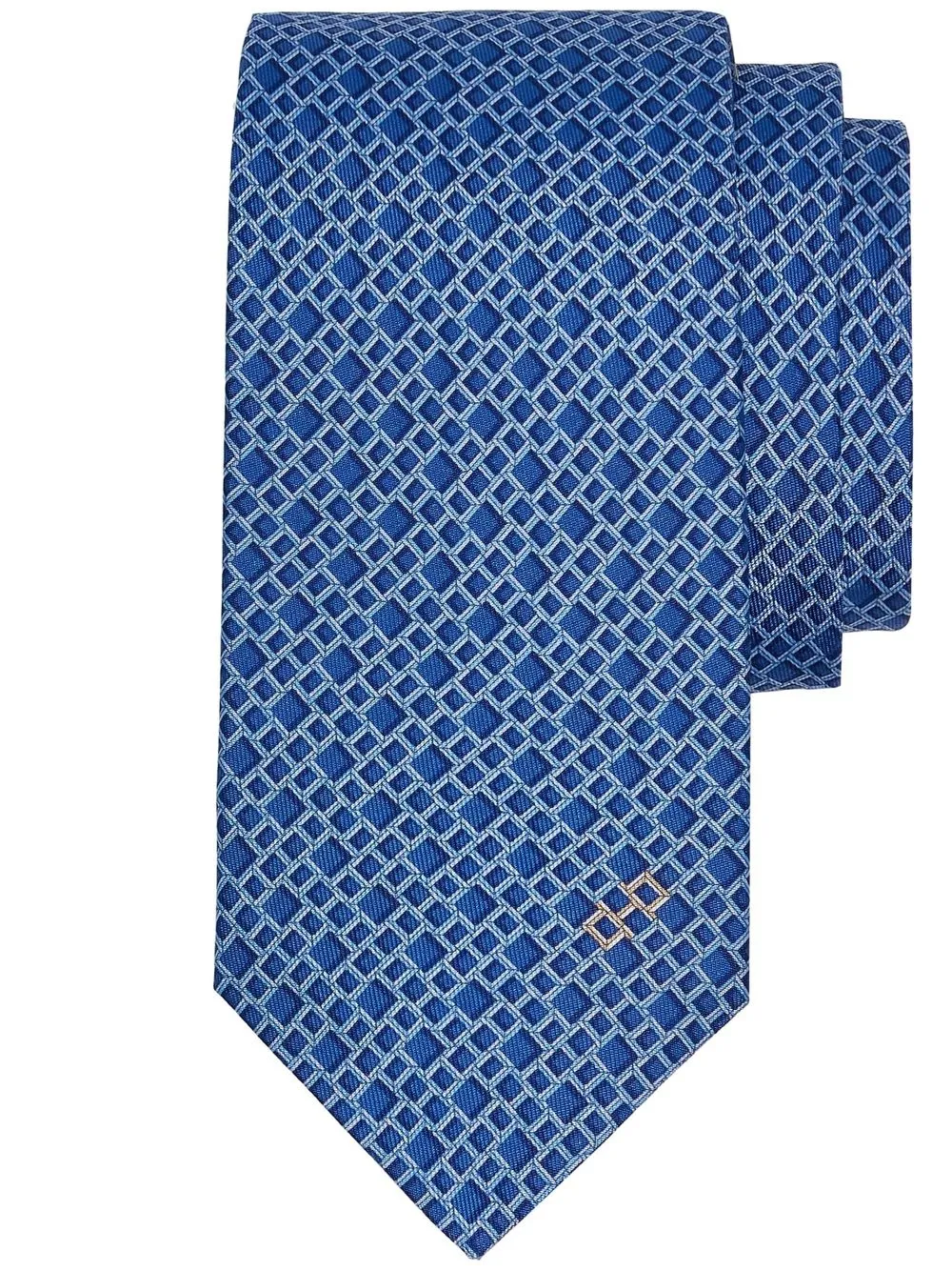 

Ferragamo Rebus-print silk tie - Blue