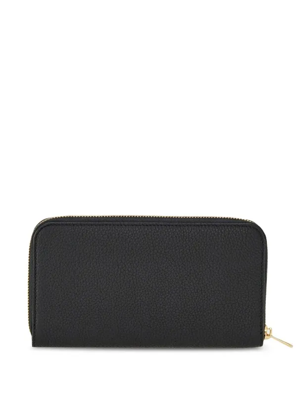 SALE♪関税込【FERRAGAMO】GANCINO ZIP WALLET NWT Slvatore Ferragamo Women Black GANCINI logo Gold Leather