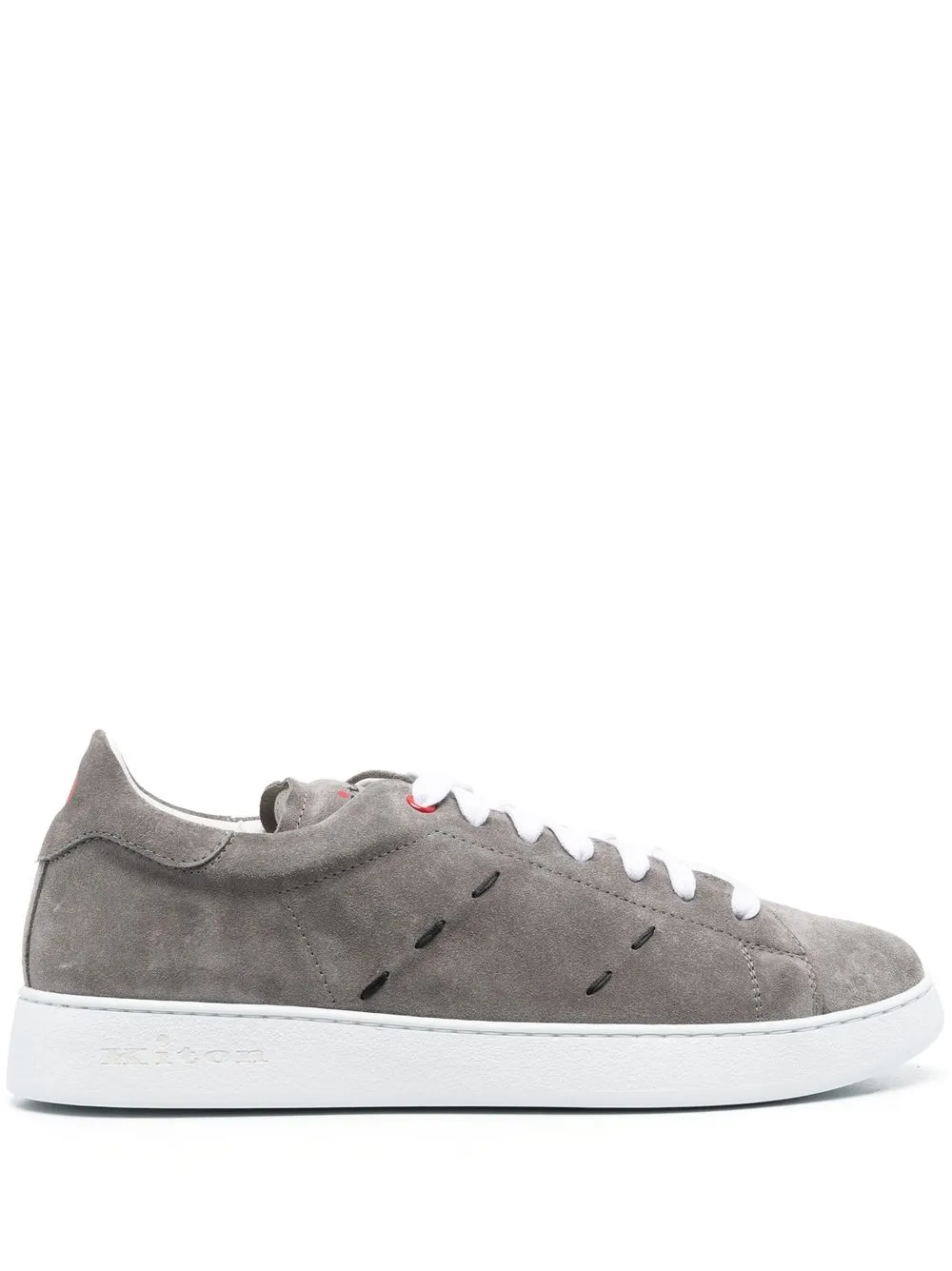 

Kiton contrasting-stitch low-top sneakers - Grey