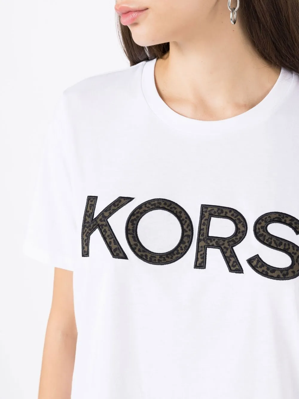 Michael Kors T-shirt met dierenprint Wit