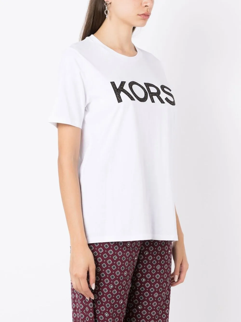 Michael Kors T-shirt met dierenprint Wit
