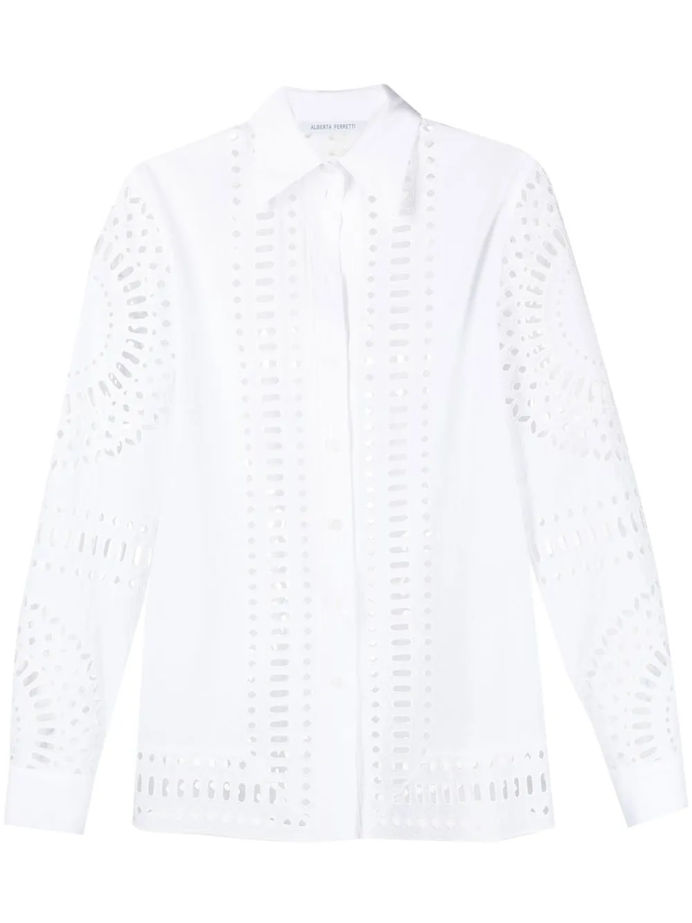 

Alberta Ferretti cut-out long-sleeve shirt - White