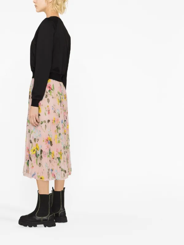 Valentino floral outlet midi skirt