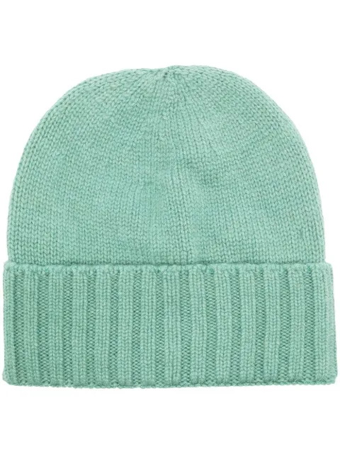 ribbed-knit cashmere beanie