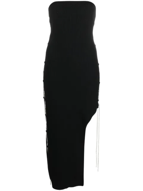 Giuseppe Di Morabito crystal-chain embellished midi dress