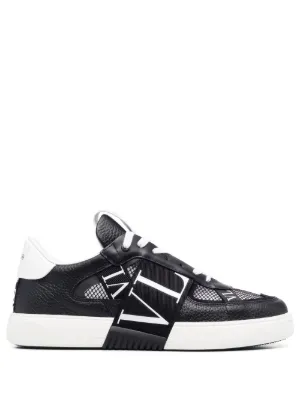 Black valentino mens trainers online