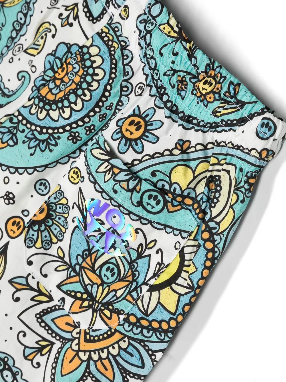 Barrow Paisley-print Swim Shorts In White