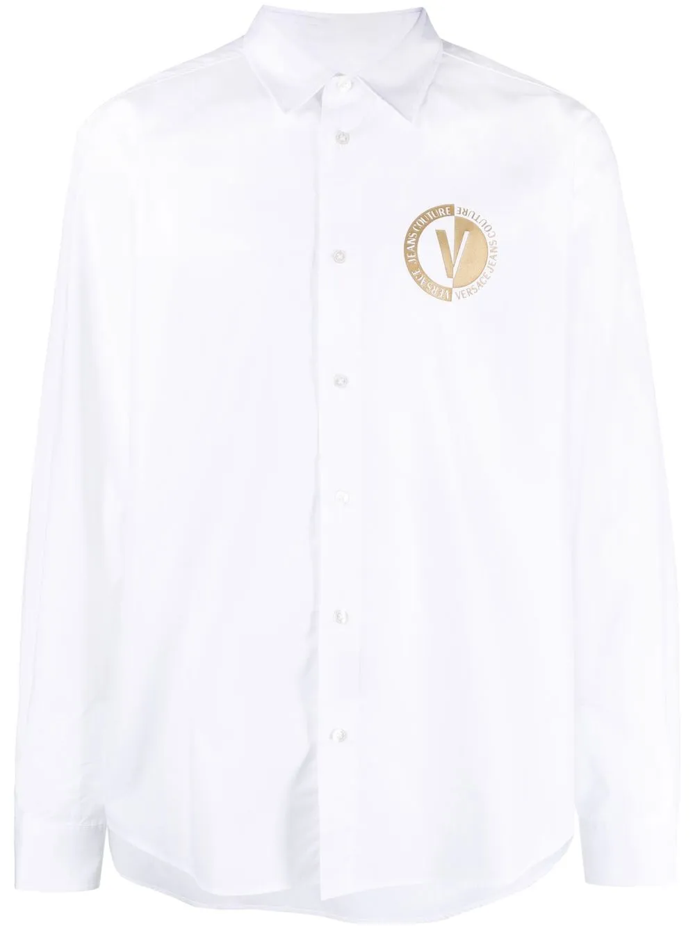 

Versace Jeans Couture camisa con logo estampado - Blanco