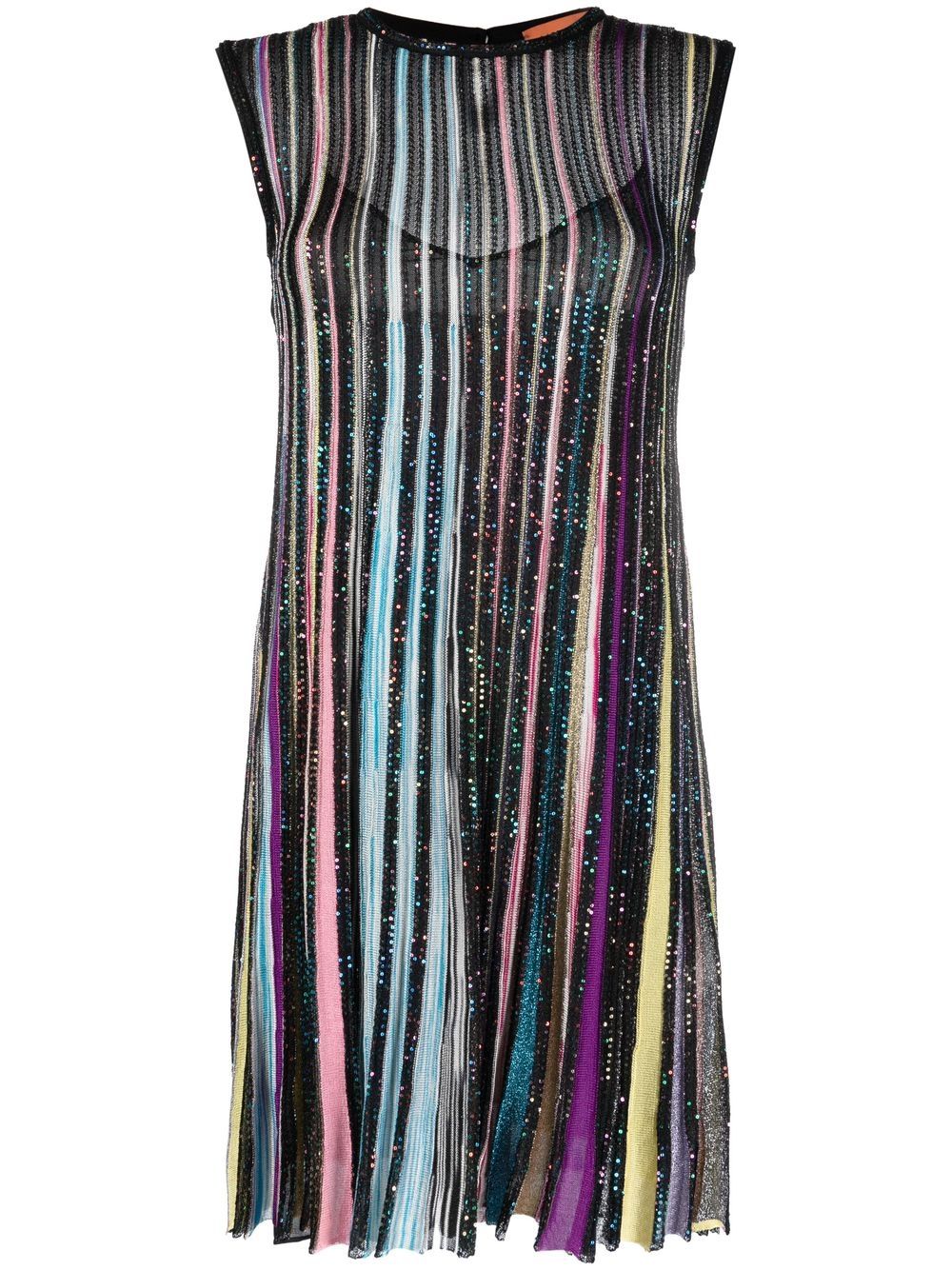 

Missoni sequin-embellished knitted mini dress - Black