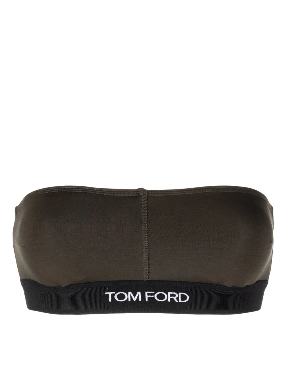 

TOM FORD logo-underband bandeau bra - Green