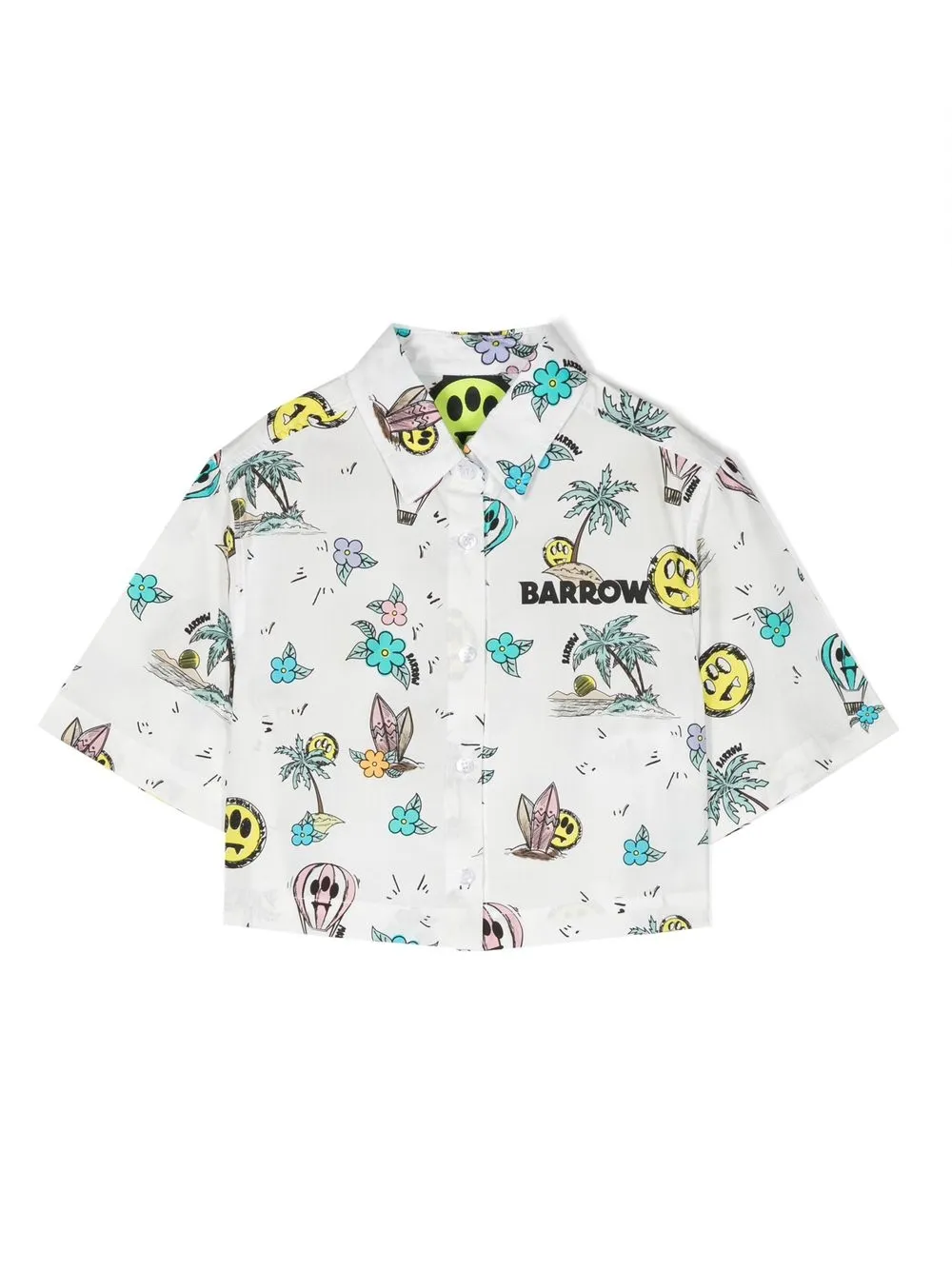 

Barrow kids graphic-print short-sleeved shirt - White