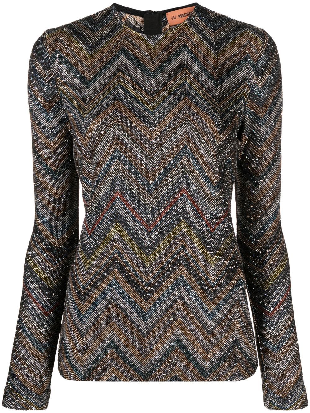 

Missoni zigzag crew-neck jumper - Blue