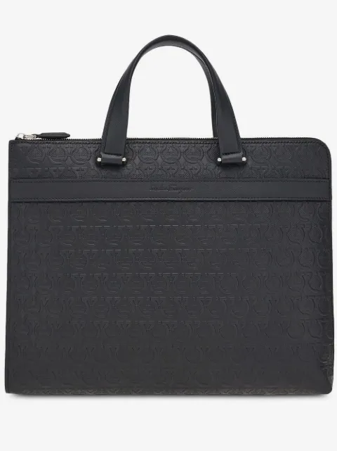 Ferragamo Gancini-pattern laptop case