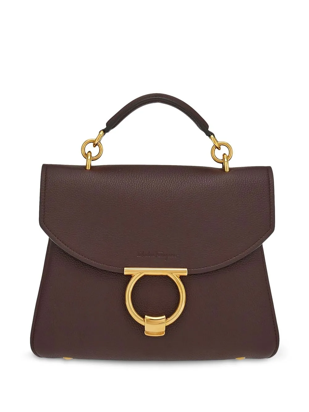 

Ferragamo tote capitonada con hebilla Gancini - Marrón