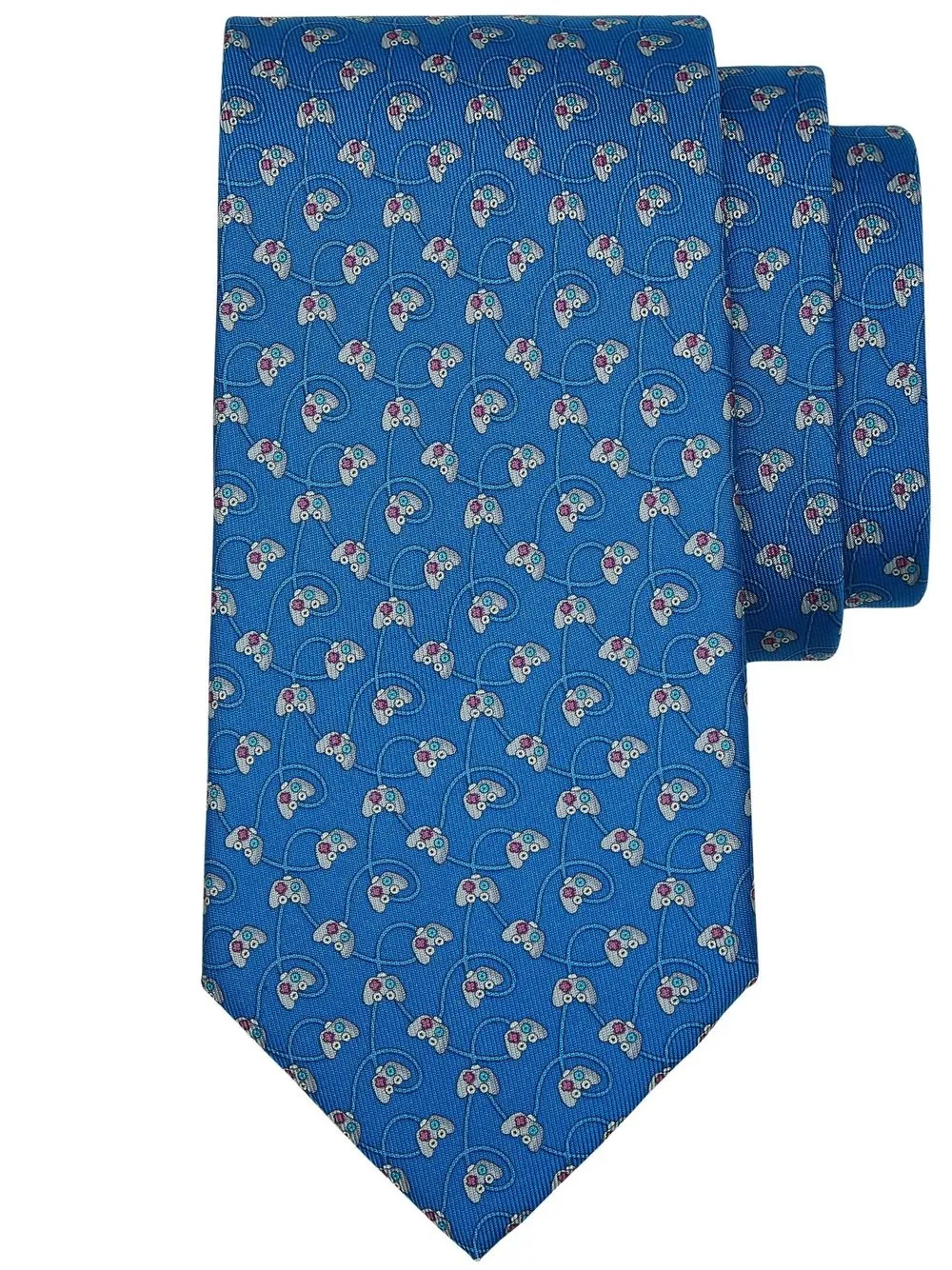 

Ferragamo patterned silk tie - Blue