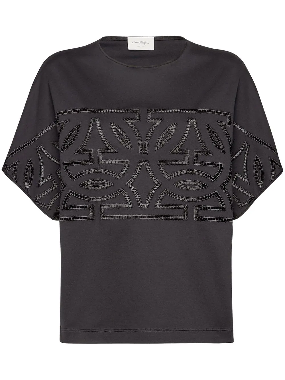 

Ferragamo cut-out detail short-sleeve T-shirt - Black