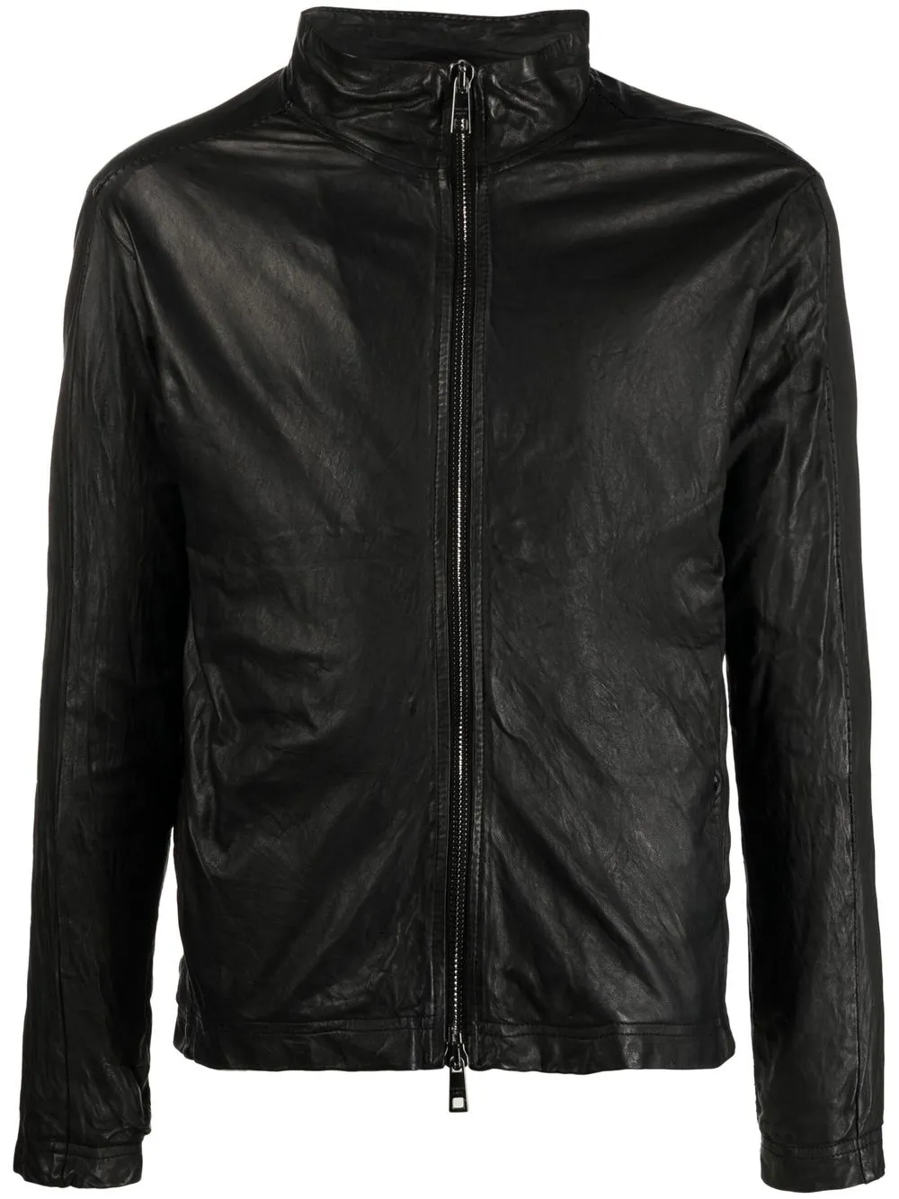 

Giorgio Brato high-neck zipped leather jacket - Black