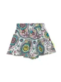 Barrow kids paisley-print elasticated shorts - White