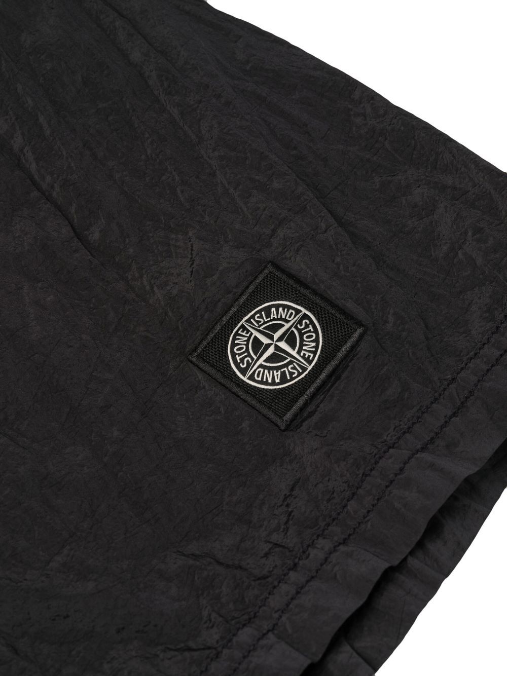 Shop Stone Island Logo-patch Swim Shorts In Grau