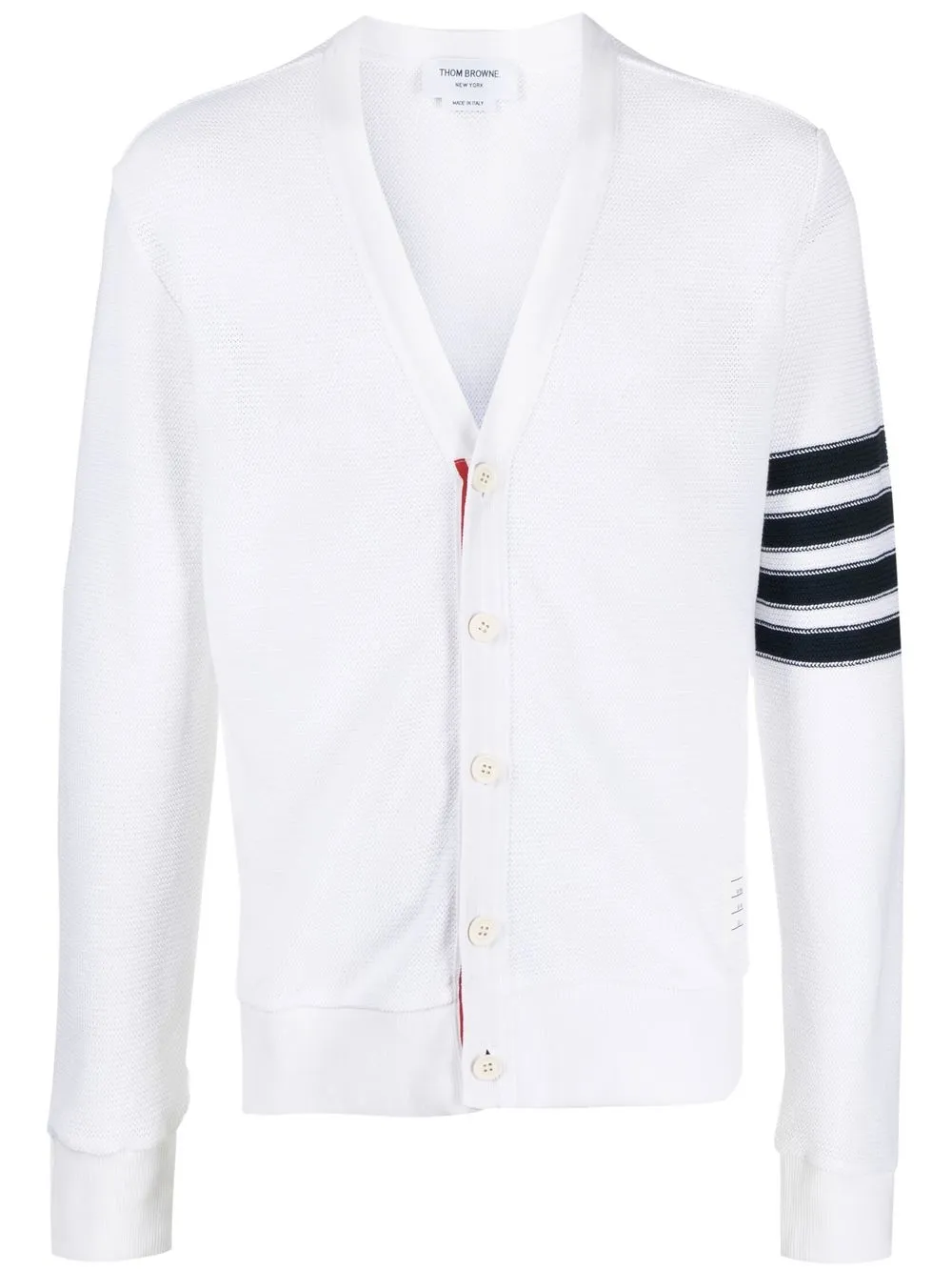 

Thom Browne striped V-neck cardigan - White