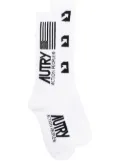 Autry logo-print ankle socks - White