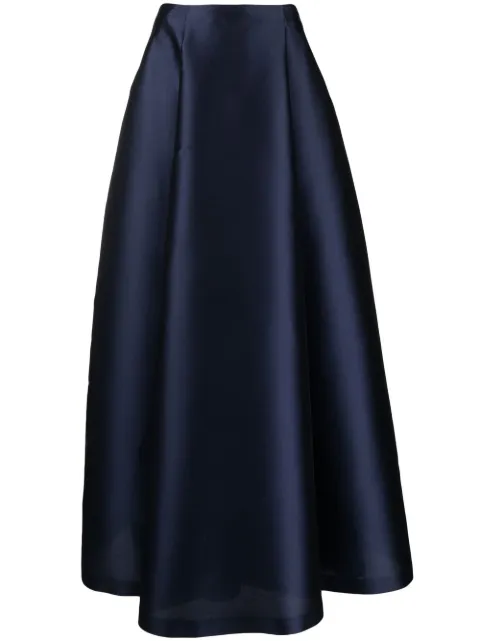 Alberta Ferretti high-waisted satin skirt