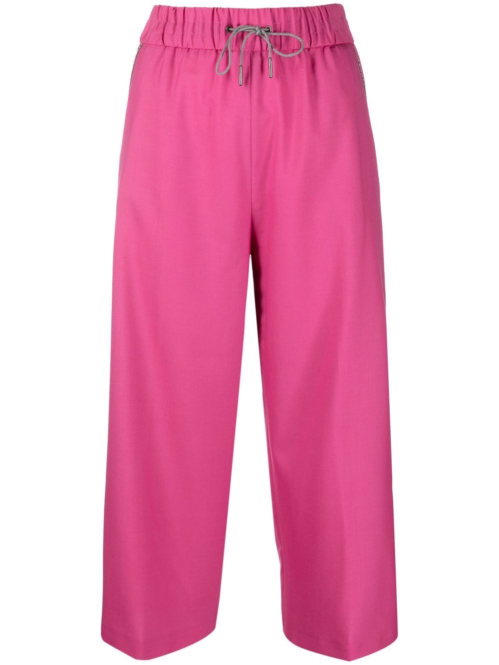 

Fabiana Filippi elasticated waist cropped trousers - Pink