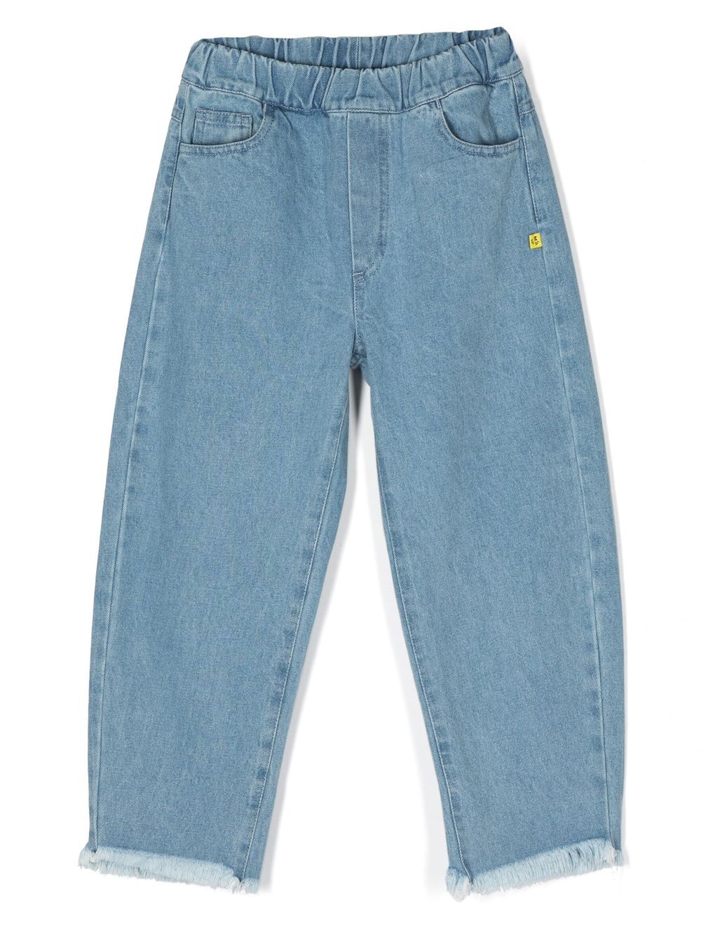 Shop Marques' Almeida Elasticated Frayed-hem Jeans In Blue