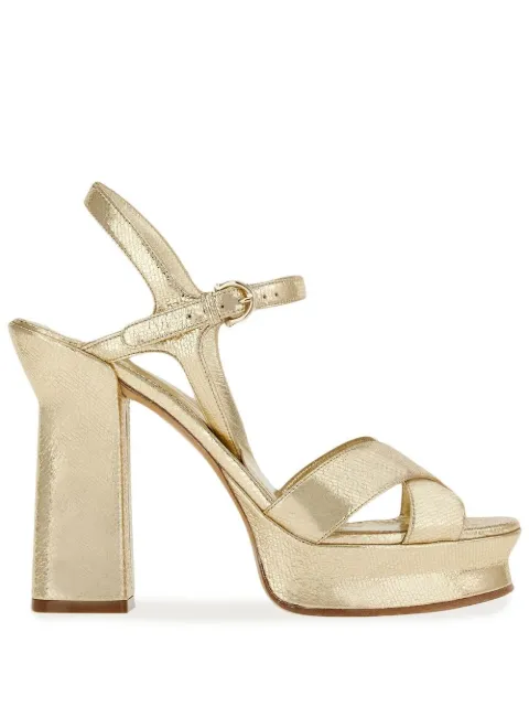 Ferragamo Sonya metallic 110mm sandals