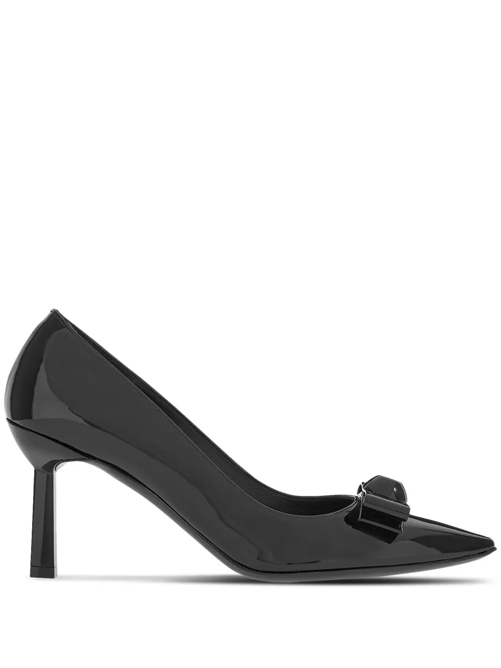 

Ferragamo 70mm Vara bow patent pumps - Black