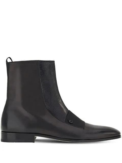 Ferragamo leather zip-up ankle boots 