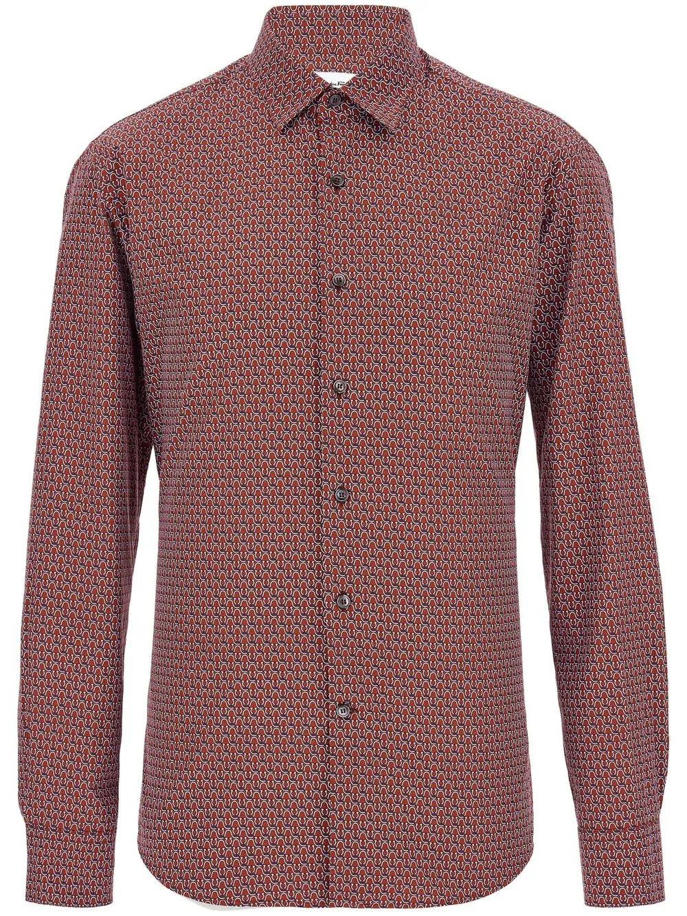 

Ferragamo graphic-print long-sleeve shirt - Red