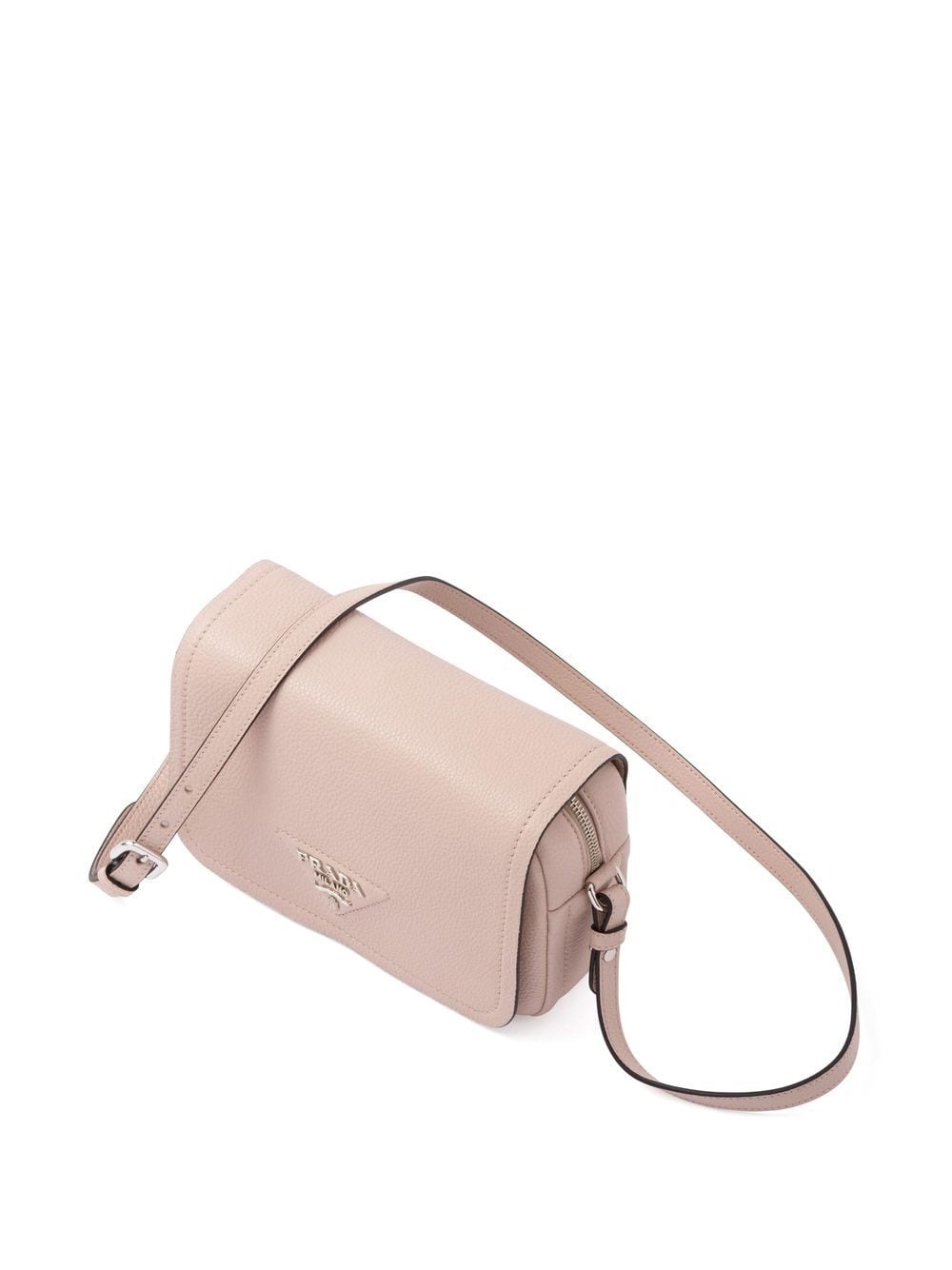 LOGO-PLAQUE LEATHER SHOULDER BAG