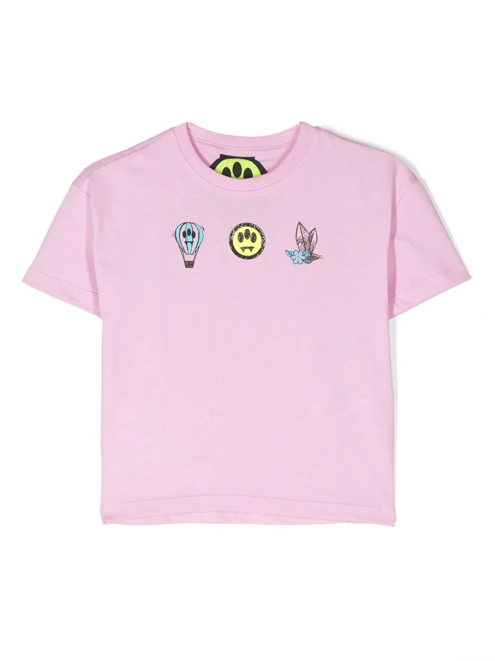 Barrow Kids' Logo-print Short-sleeved T-shirt In Pink