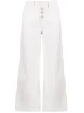 FRAME cropped wide-leg jeans - White