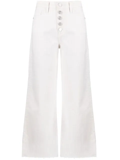 FRAME cropped wide-leg jeans
