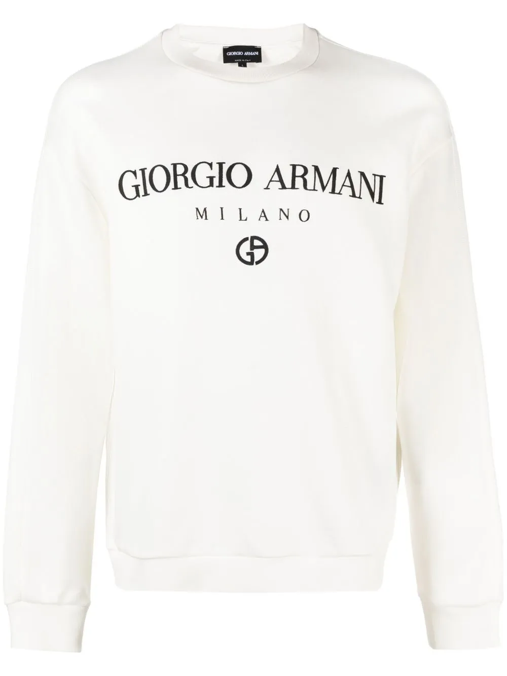 

Giorgio Armani sudadera con logo estampado - Blanco