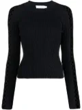 Simkhai ribbed-knit cut-out jumper - Black