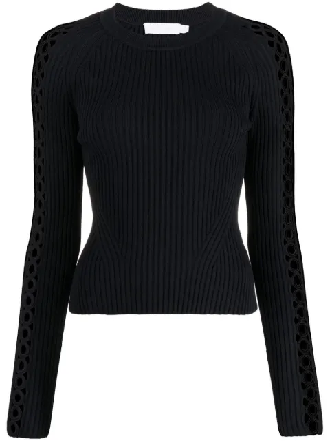 Simkhai pull en maille à design nervuré