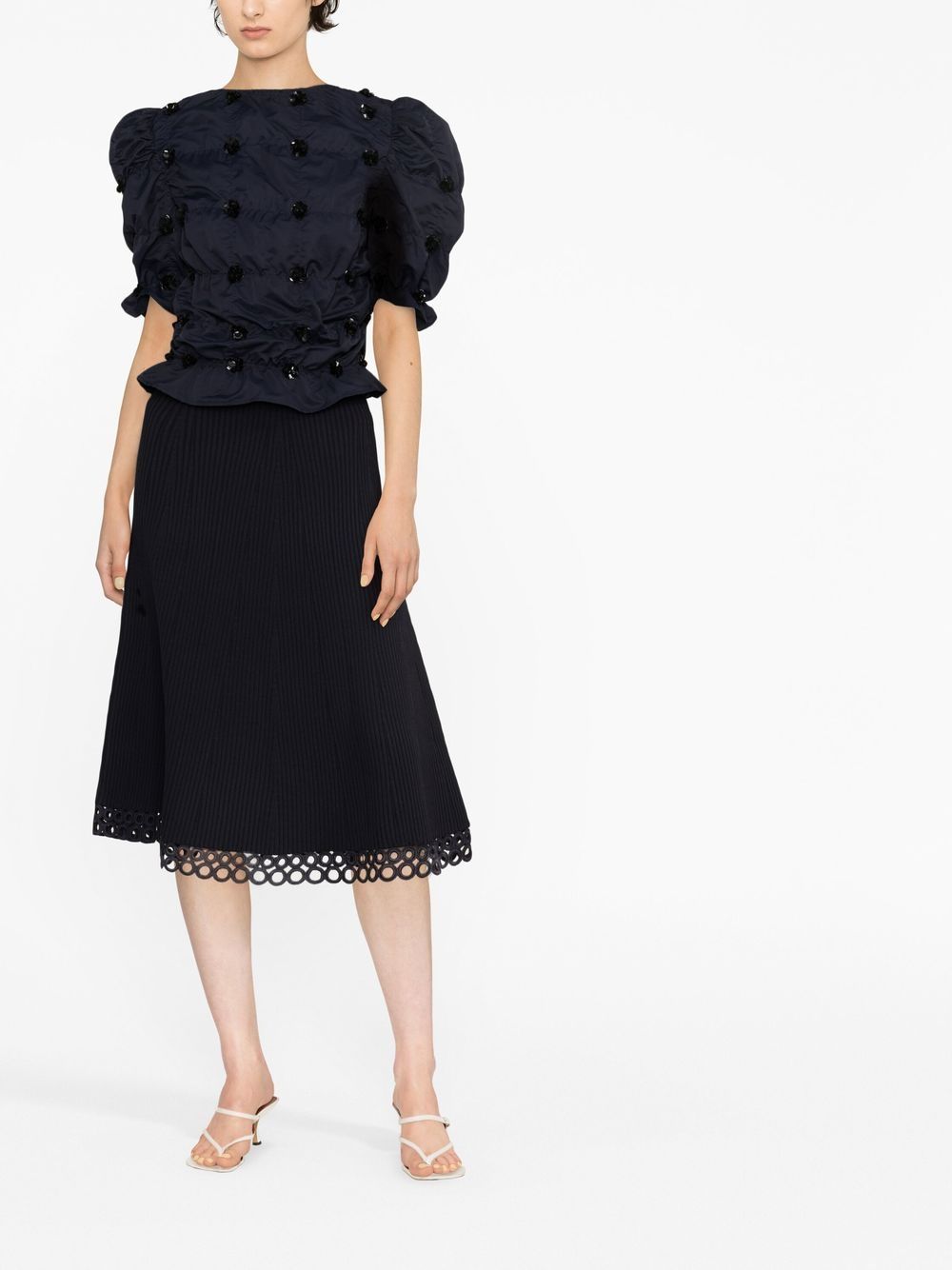 Shop Jonathan Simkhai A-line Knitted Skirt In Black