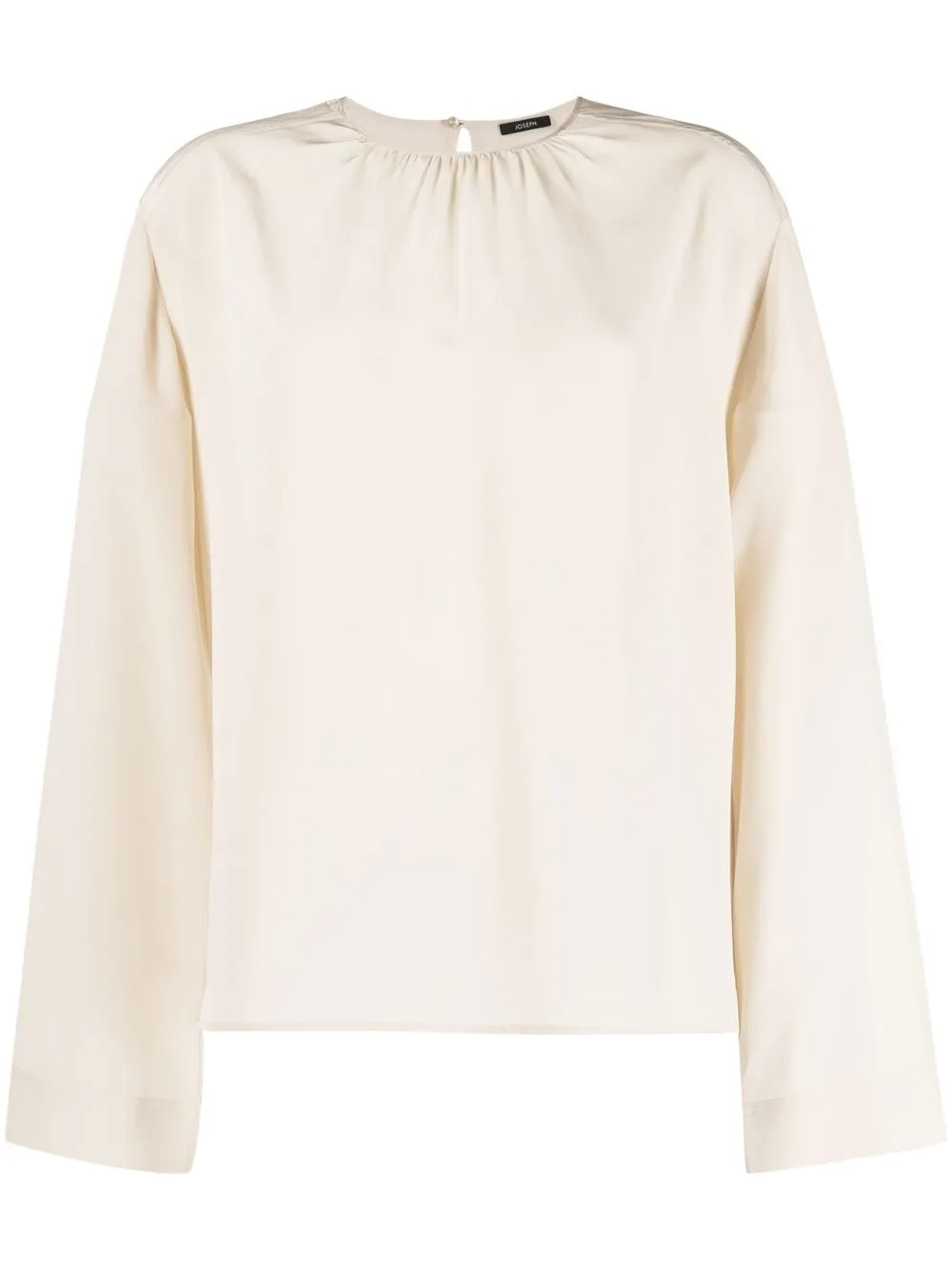 

JOSEPH gathered-neck silk blouse - Neutrals