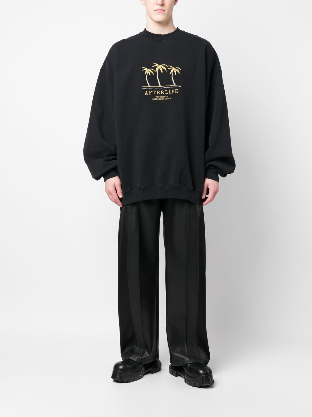 Shop Vetements Crew-neck Sweater In Black