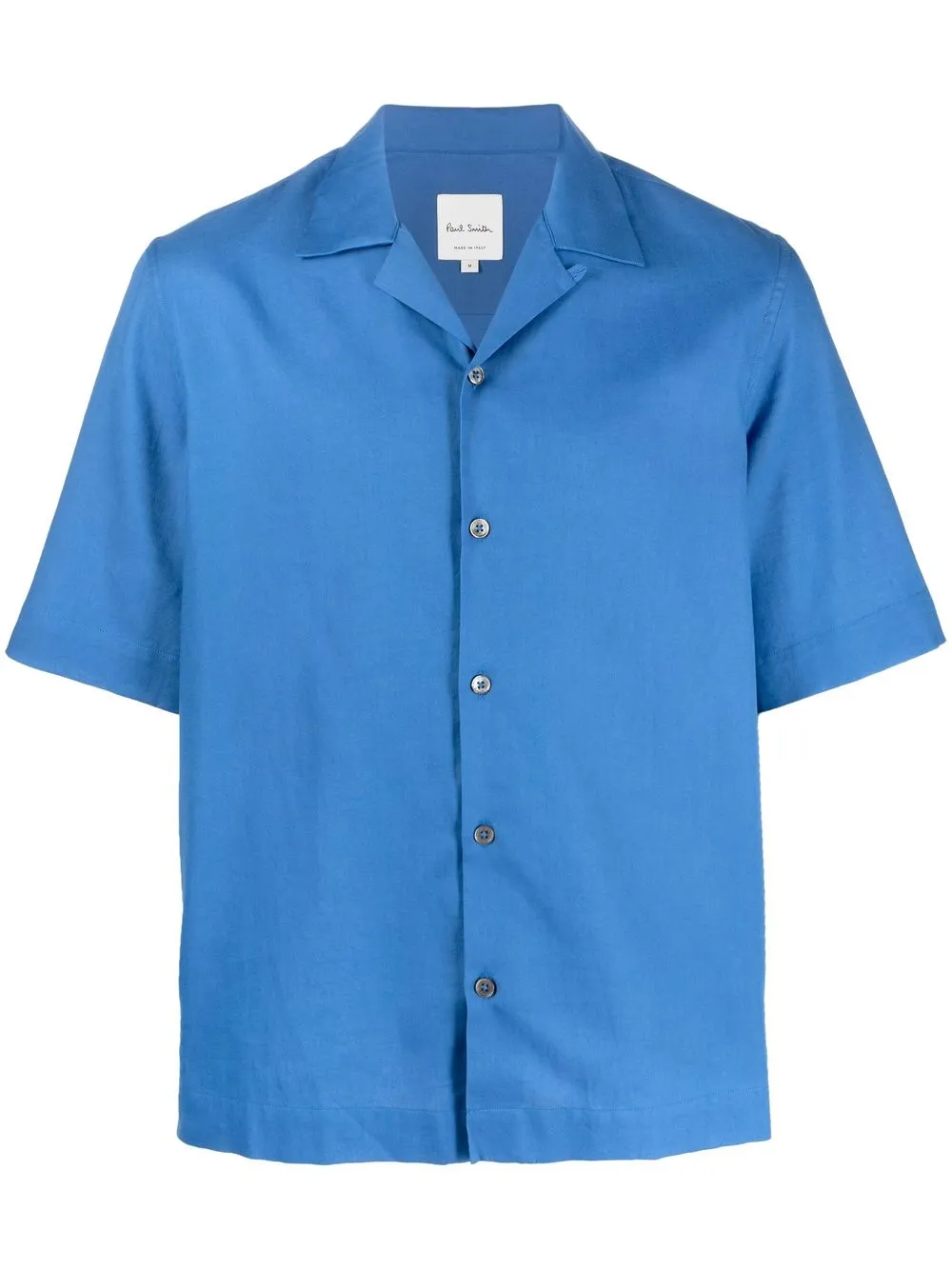 

Paul Smith camisa de popelina con cuello italiano - Azul