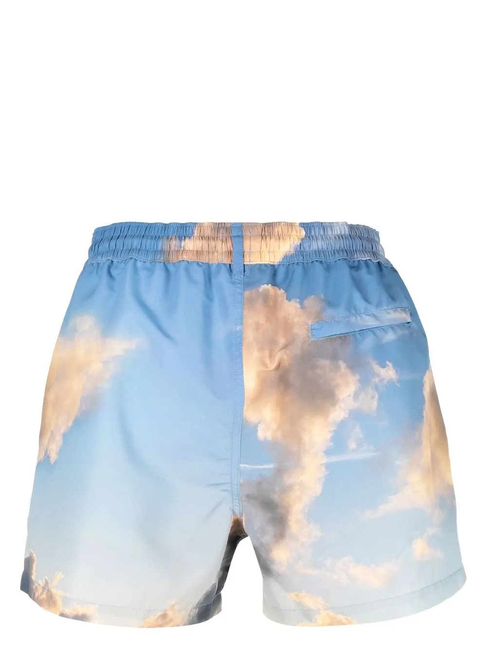 Shop Paul Smith Cloud-print Swim Shorts In Blue