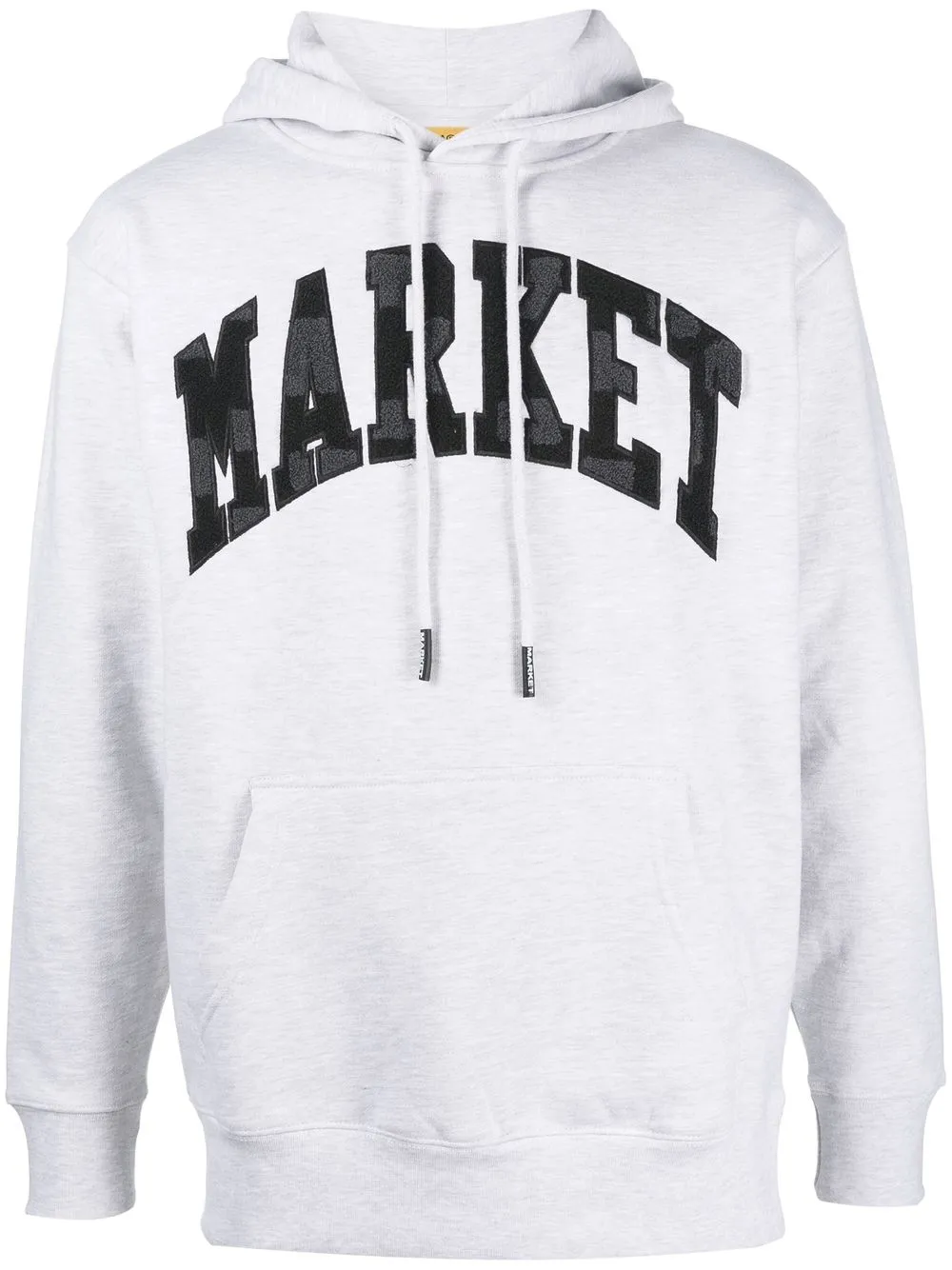 

MARKET Chess Club logo-appliqué hoodie - Grey