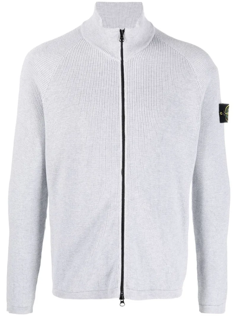 stone island zip up cardigan